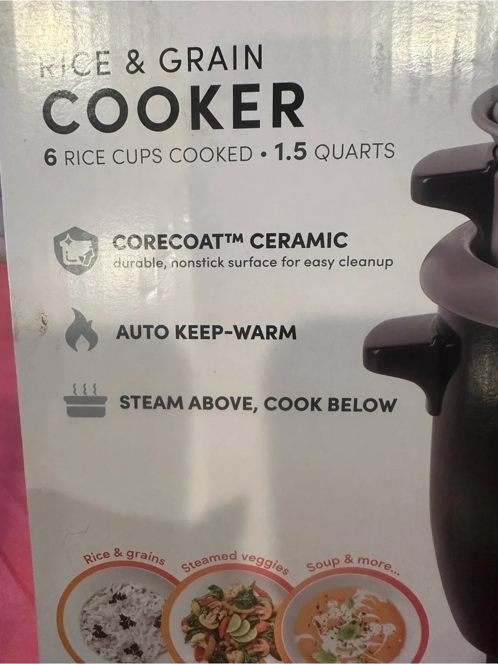 Aroma Rice & Grain Cooker - Black